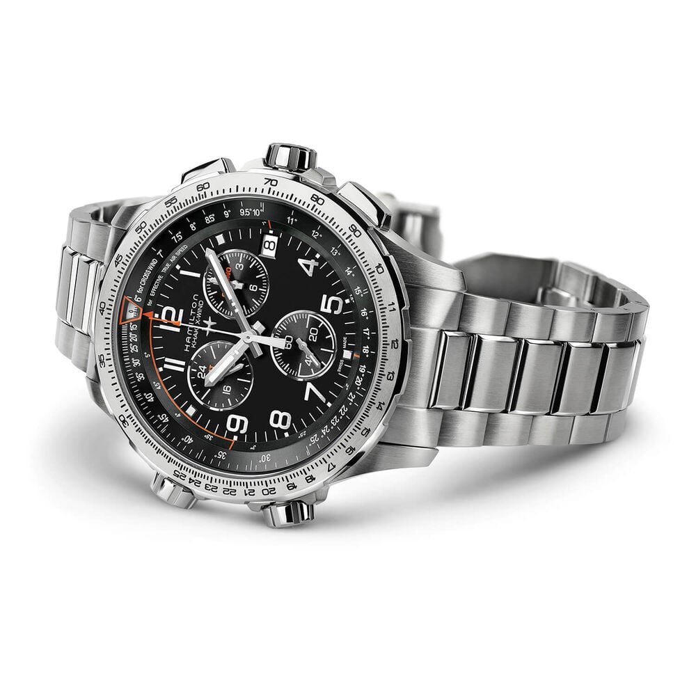 Hamilton Khaki Aviation X-Wind GMT Chrono Quartz 46mm GMT Black Watch image number 2