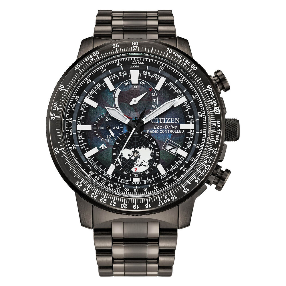 Citizen Promaster Geo Trekker Limited Edition 46mm Blue Dial Grey Steel Bracelet Watch