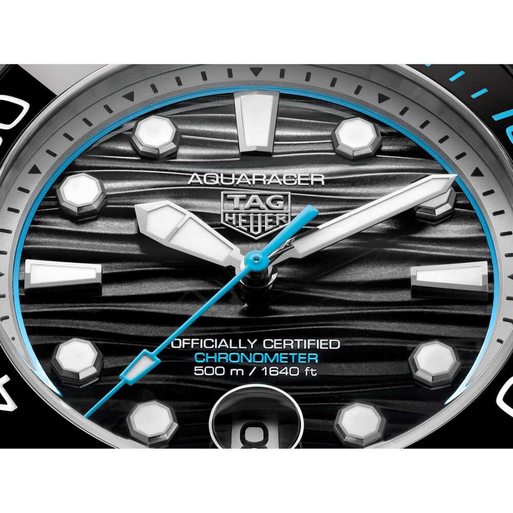TAG Heuer Aquaracer Professional 500 Date 42mm Blue Details Titanium Bracelet Watch