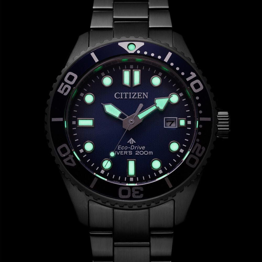 Citizen Promaster Diver 44mm Blue Dial Stainless Steel Bracelet Watch image number 4