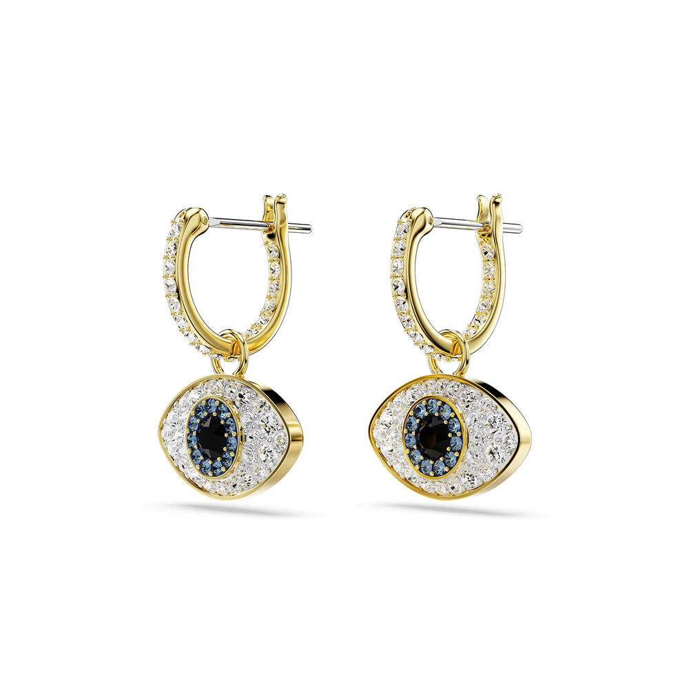 Swarovski Symbolica Crystals 18ct Yellow Gold Finished Eye Drop Earrings