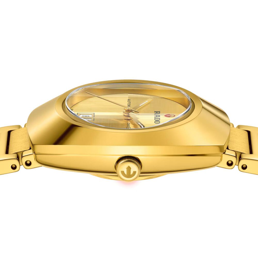 Rado DiaStar Original Automatic 30mm Yellow Gold Dial PVD Stainless Steel Bracelet Watch