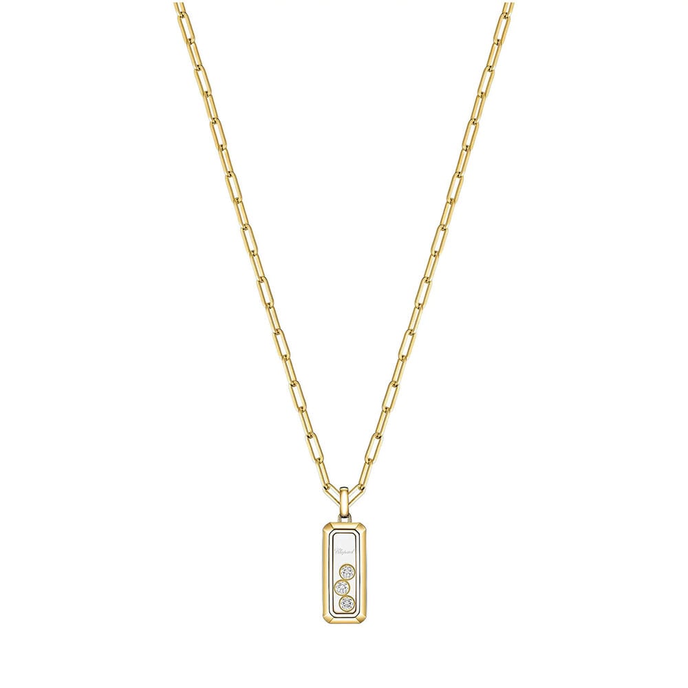 Chopard Happy Diamonds Icons 0.15ct Diamond 18ct Yellow Gold Small Rectangular Pendant