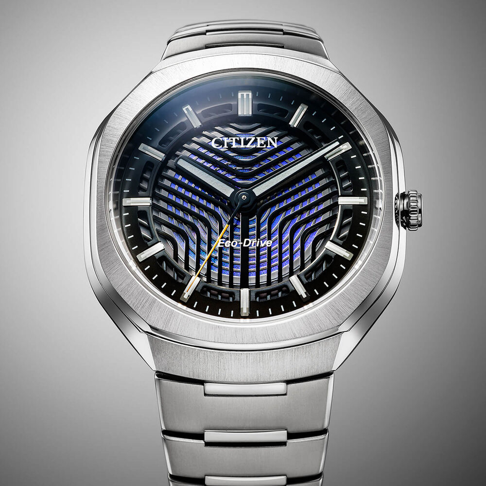 Citizen Eco-Drive PHOTON 40mm Black Dial Silver Tone Super Titanium Bracelet Watch