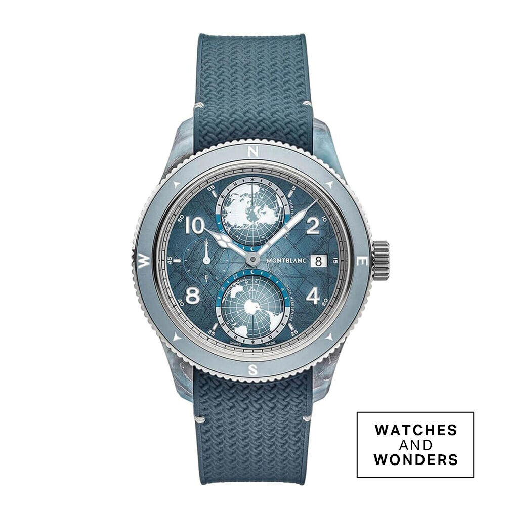 Montblanc 1858 Gesosphere 0 Oxygen Mount Vinson Limited Edition 43.5mm Dial Rubber Strap Watch