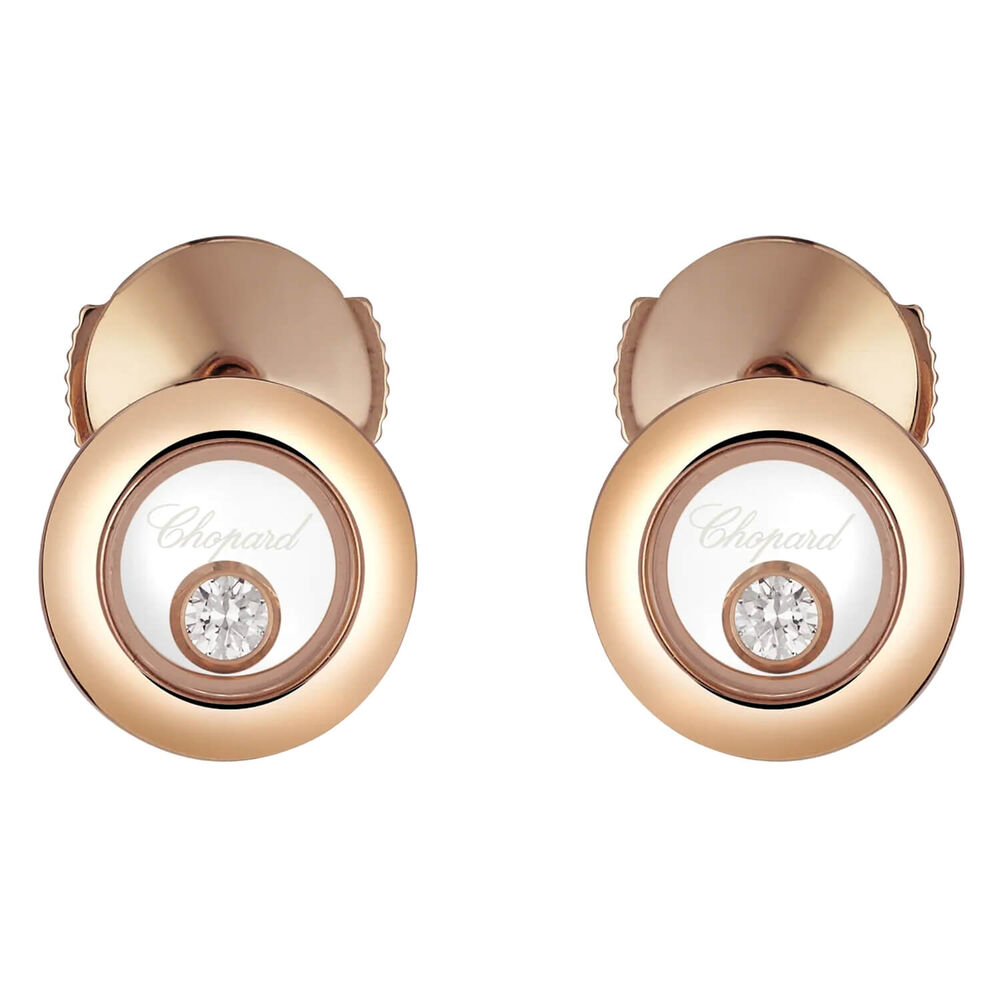 Chopard Happy Diamonds Icons 18ct Rose Gold 0.10ct Diamond Earrings image number 2