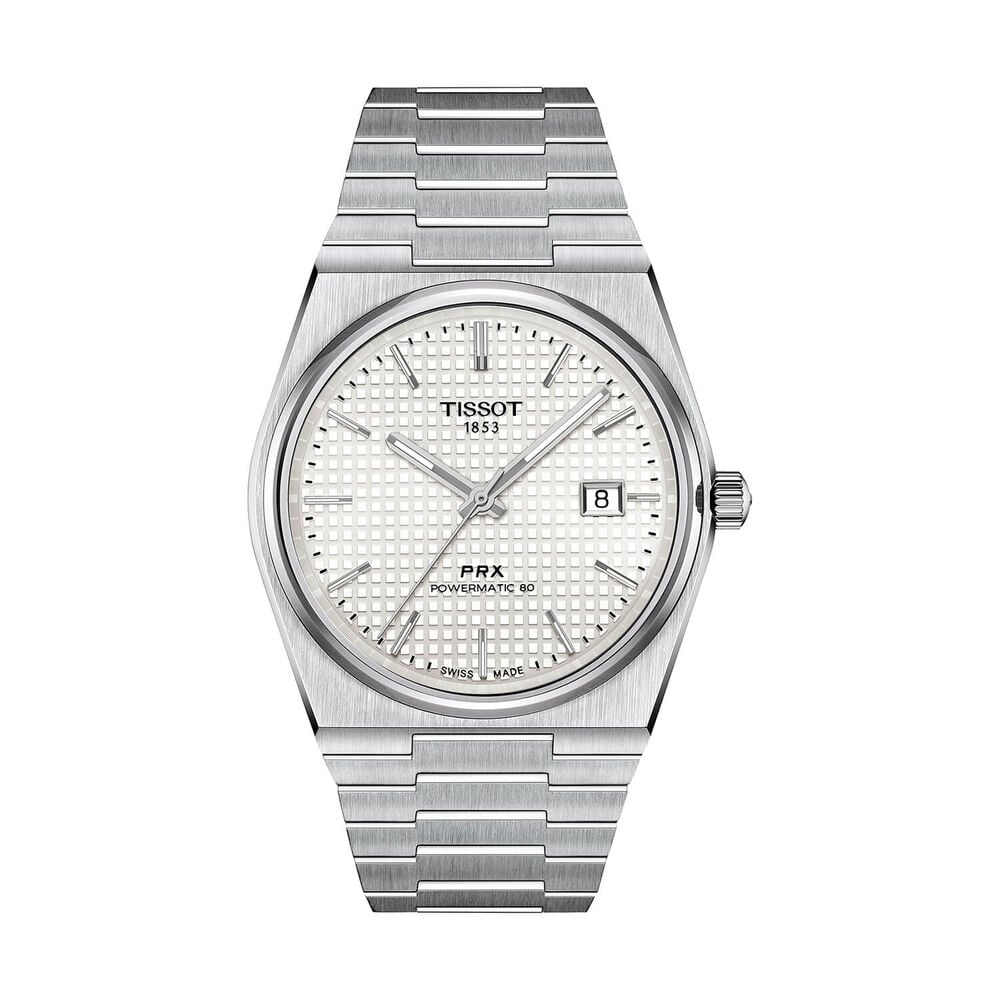 Tissot PRX 42mm White Mother of Pearl Dial Steel Bracelet Watch