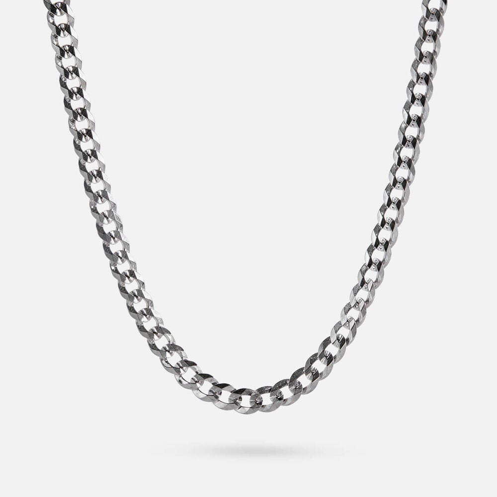 Sterling Silver Flat Curb Necklet