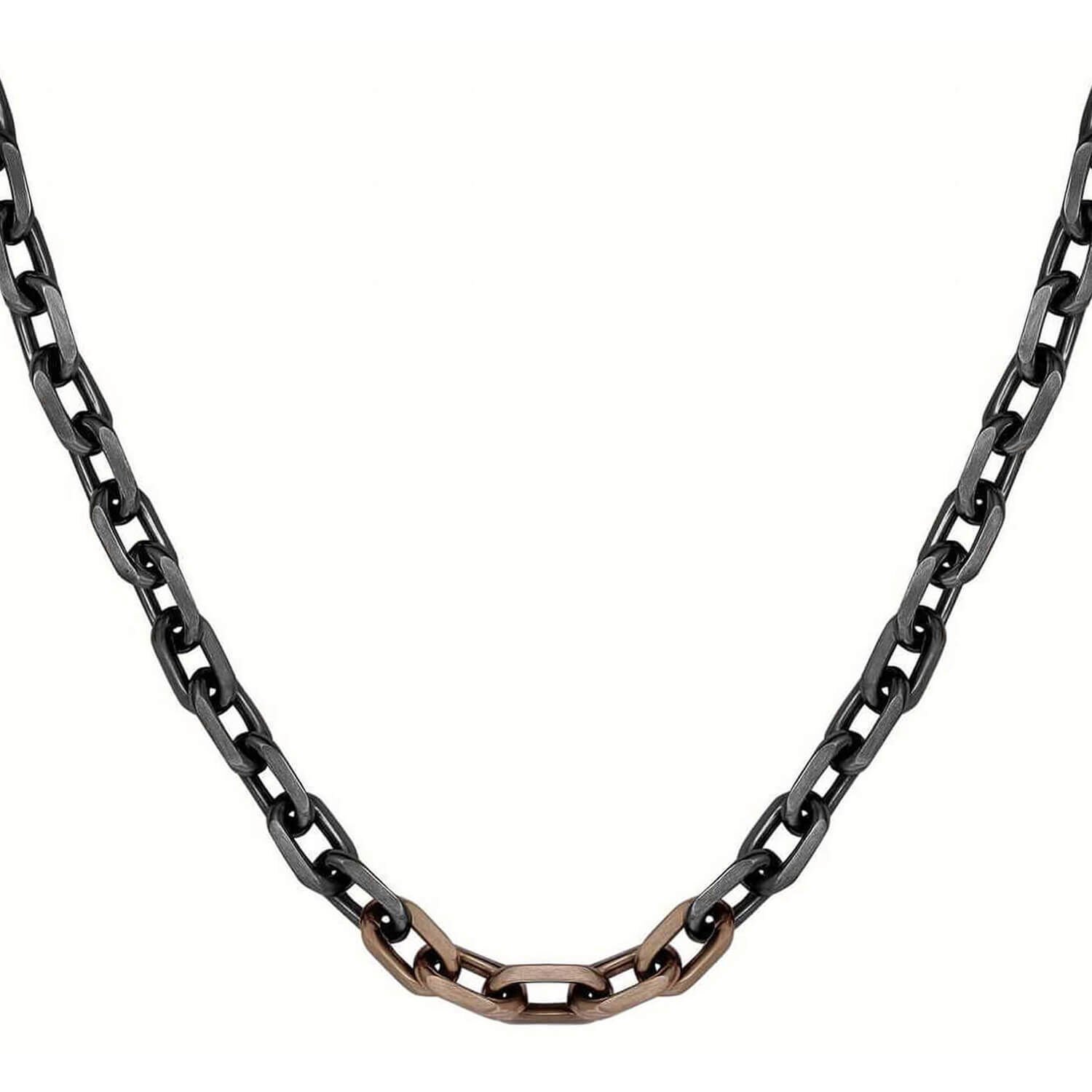 BOSS☆Men's Kane Bracelet Black & Copper【UK発】 BOSS Men's Kane Chain Necklace, Black/Copper