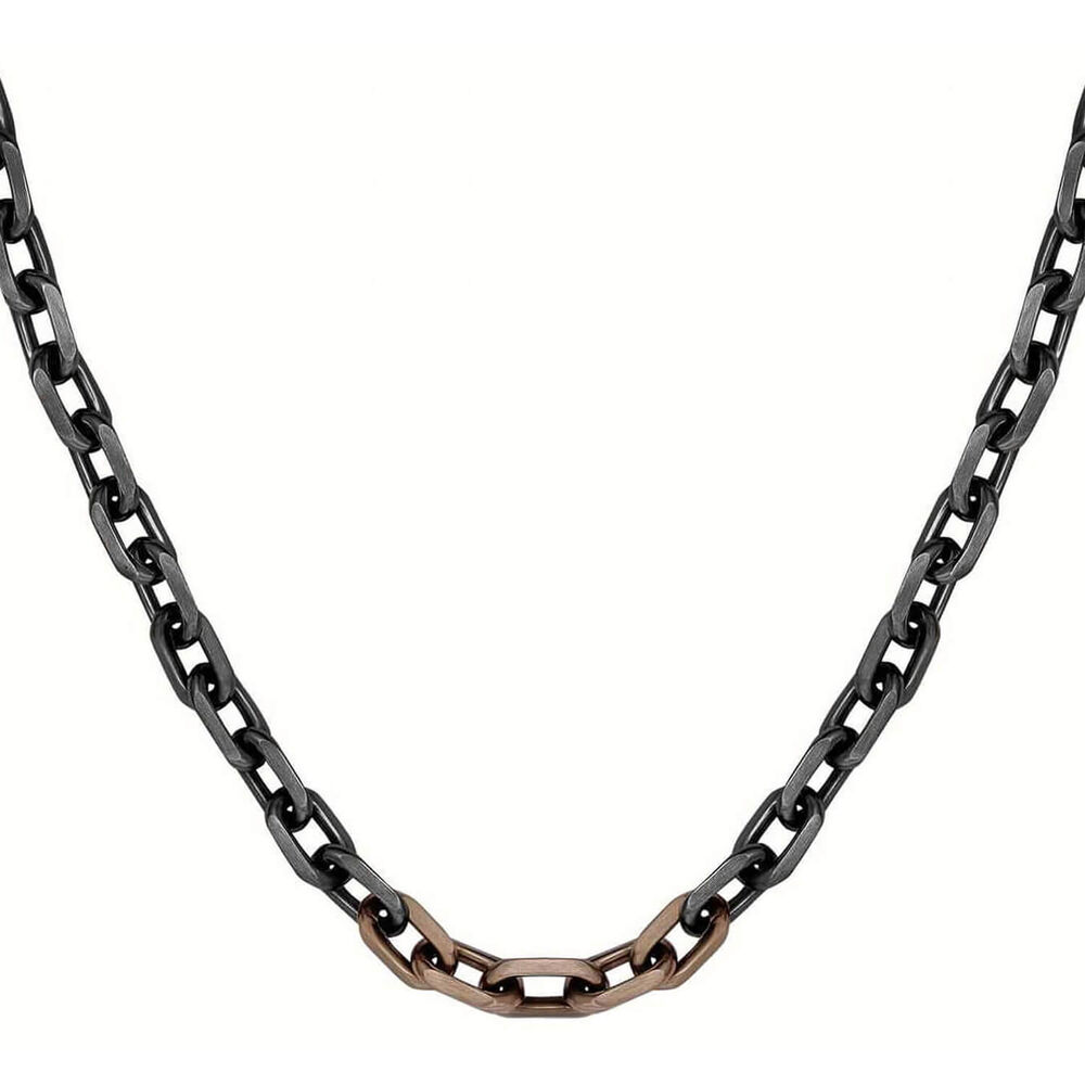 BOSS Black Copper IP Chain Necklace image number 1