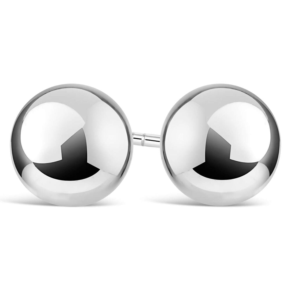 Silver 8mm ball stud earrings