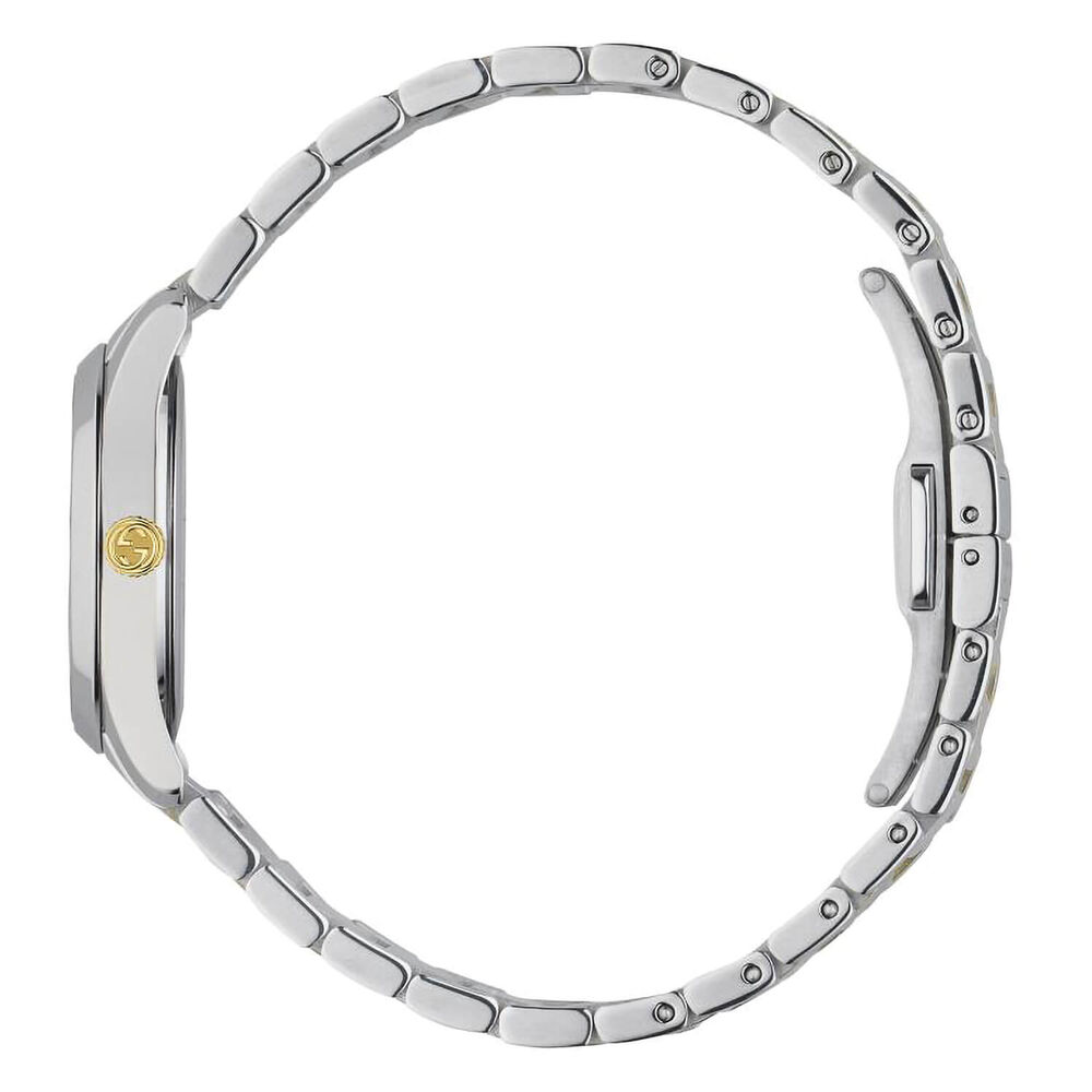 Gucci G-Timeless 27mm Feline Dial Two Tone Bracelet Ladies' Watch
