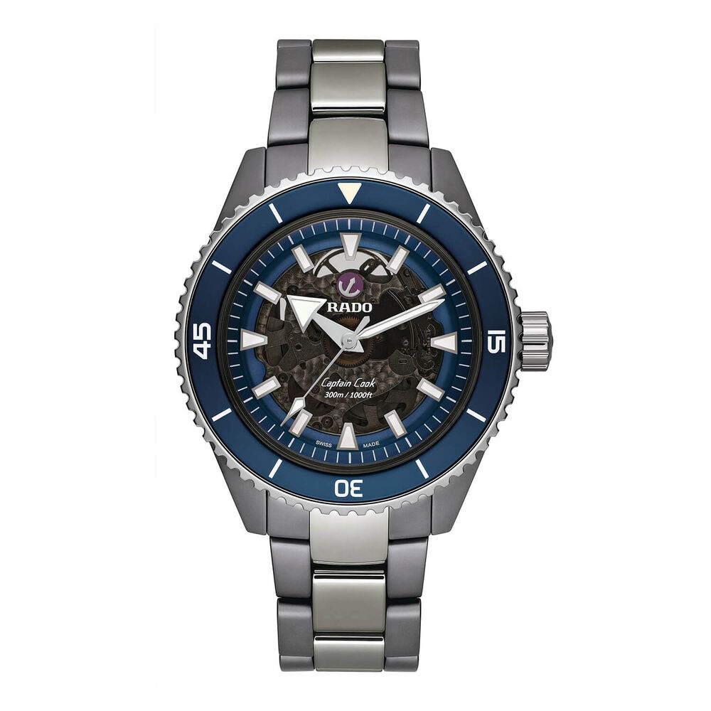 Rado Captain Cook 43mm High Tech Ceramic Plasma Blue Bezel Watch