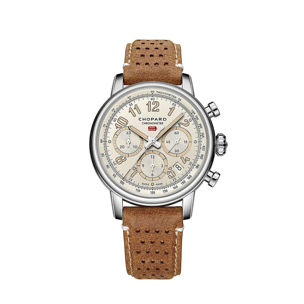 Chopard Mille Miglia Classic Chronograph Raticosa 40.5mm Brown Leather Strap Watch
