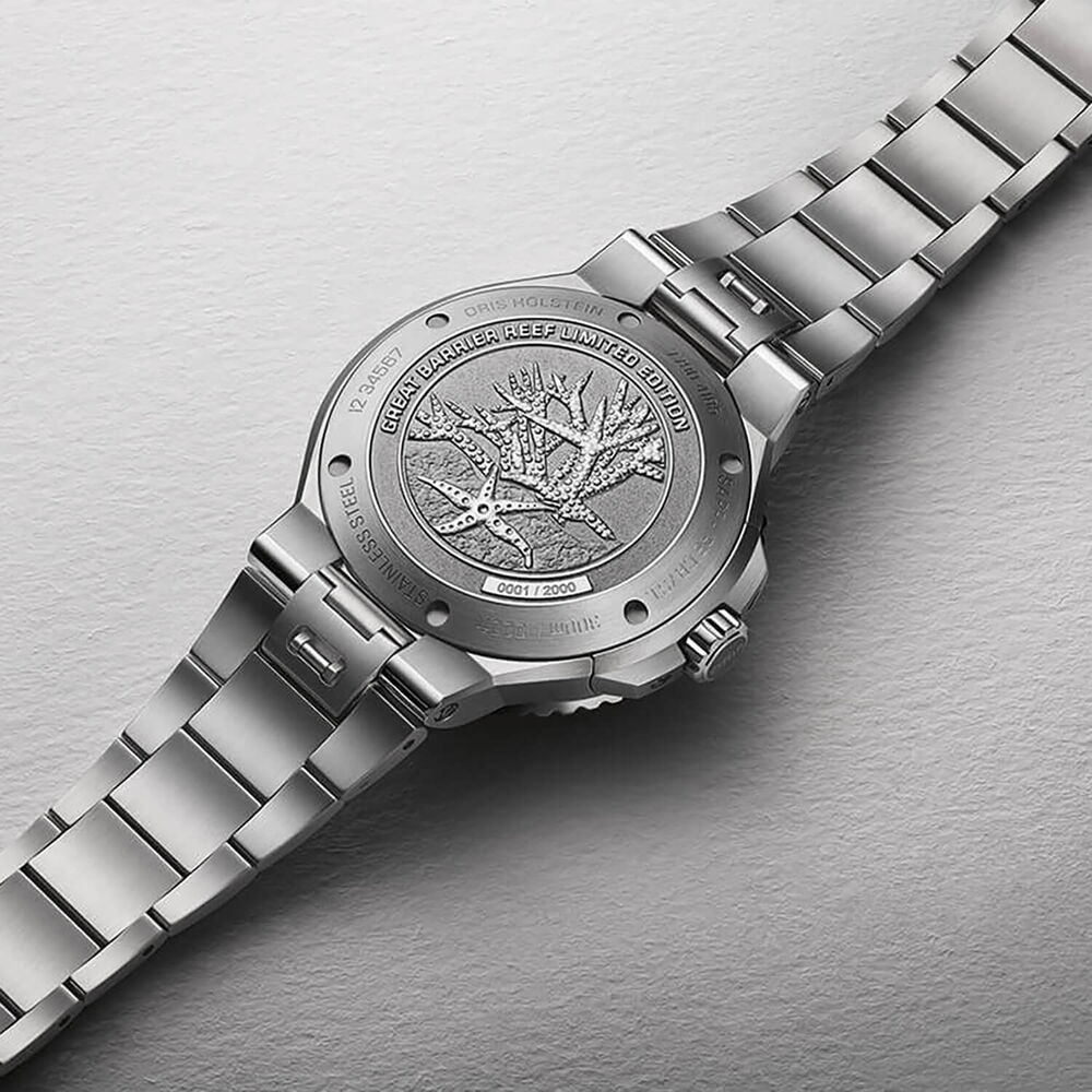 Oris Aquis Great Barrier Reef Limited Edition IV 43.5mm Blue Dial Stainless Steel Bracelet Watch image number 6