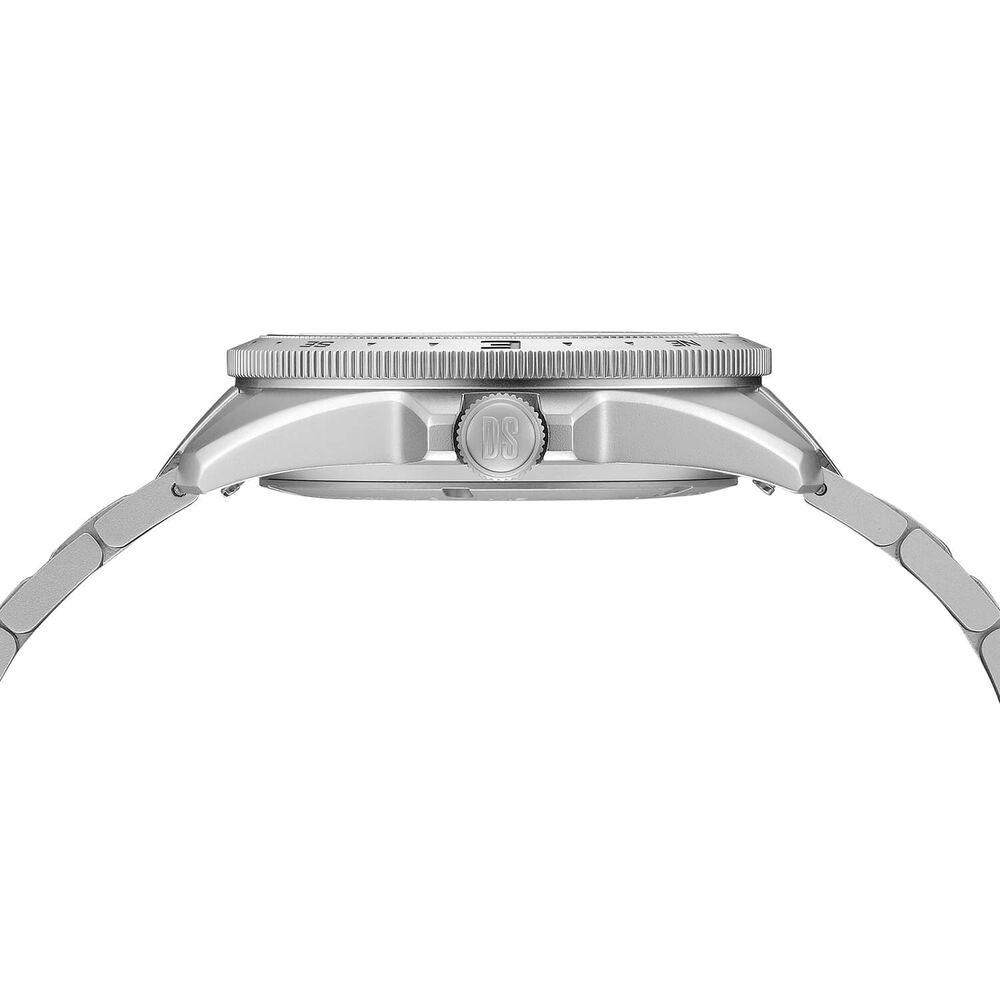 Certina DS-X GMT 41mm Grey Dial Black & Green Bezel Stainless Steel Bracelet Watch image number 2