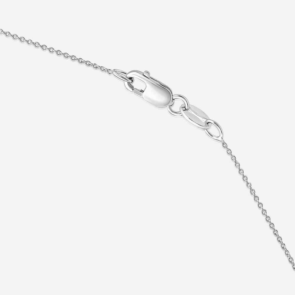 Platinum Round Cluster 0.50ct Diamond Halo Pendant image number 4