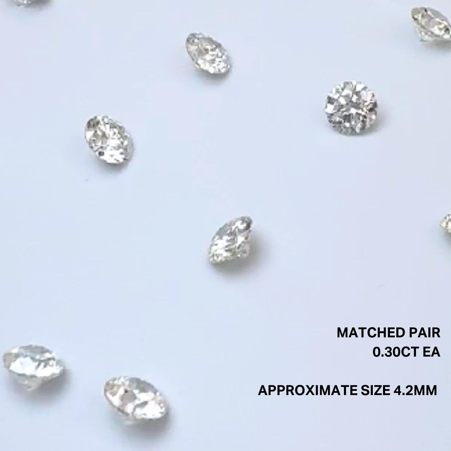 Loose Diamonds 0.60ct Pair Round Brilliant Cut Ready To Mount Diamond