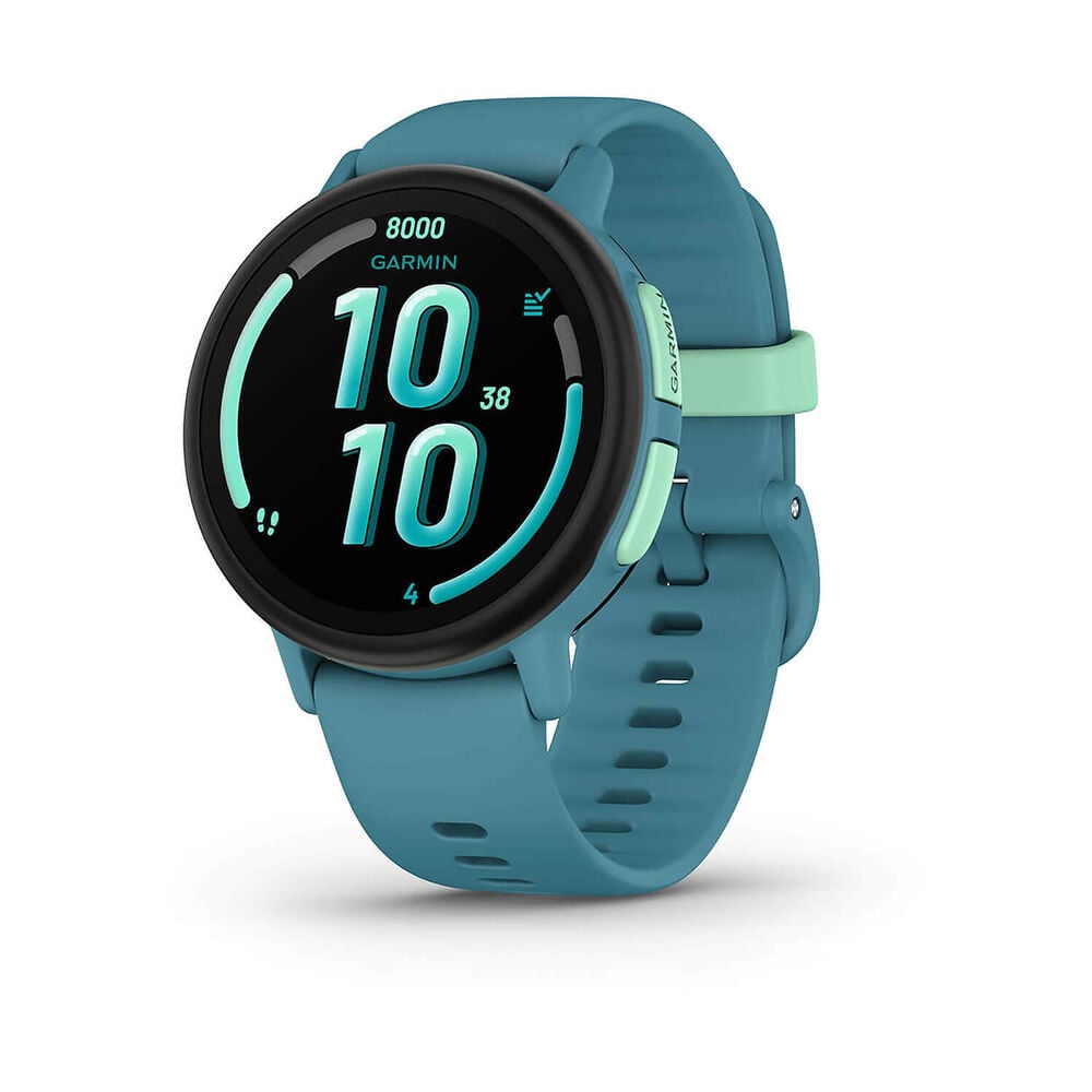 Garmin Bounce 2 43mm AMOLED Turquoise Silicone Strap Watch image number 0