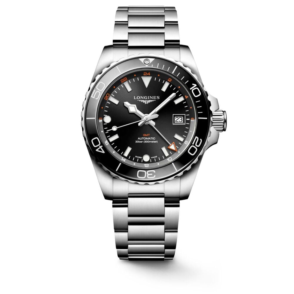 Longines Diving Hydroconquest 41mm Sunray Black Dial Stainless Steel & Ceramic Case Watch image number 0