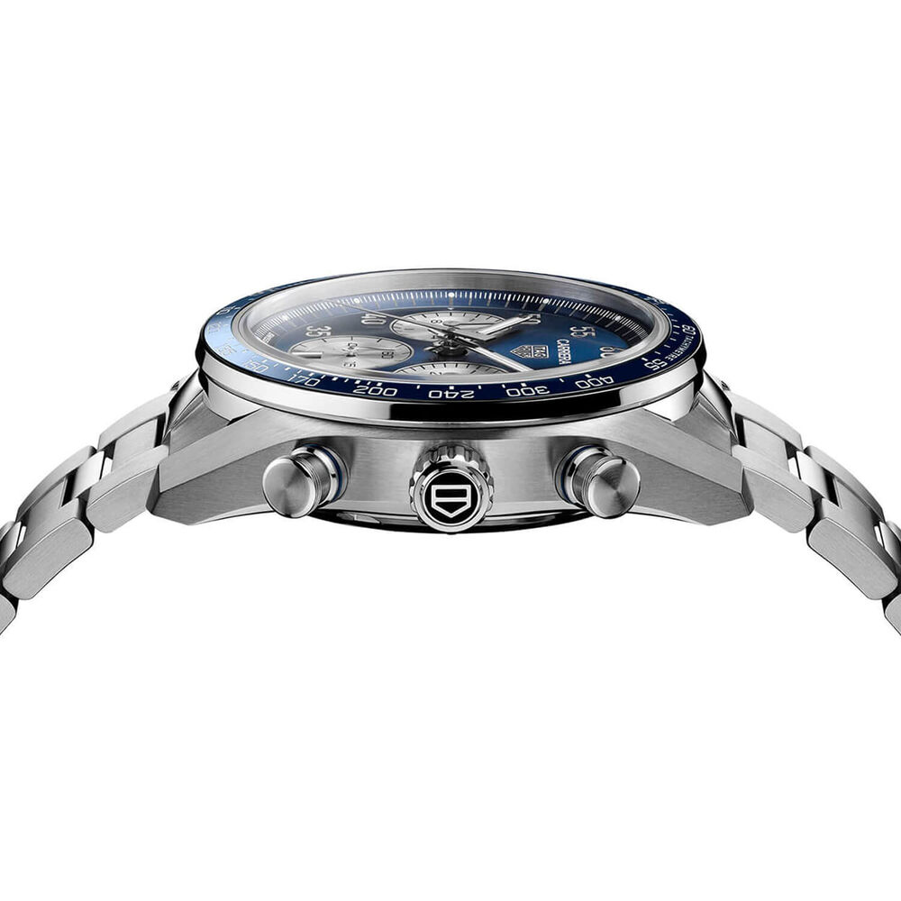 TAG Heuer Carrera Chronograph Sport 42mm Blue Dial Steel Bracelet Watch