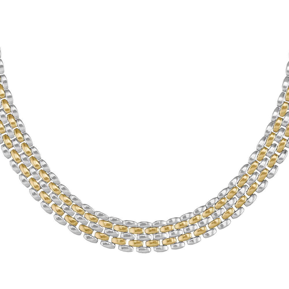 BOSS Isla Two Toned IP Multi-Link Necklace image number 1
