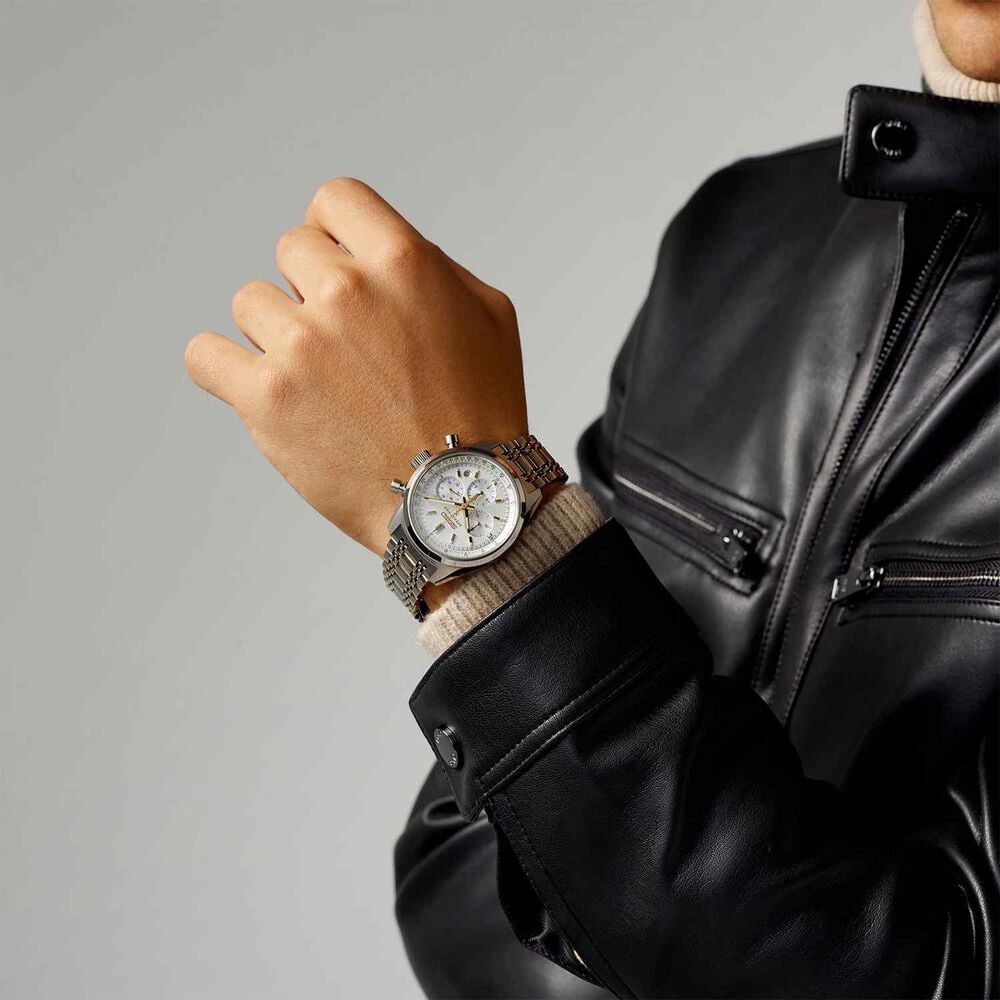Seiko Prospex Speedtimer 145th Anniversary Limited Edition 42mm White Dial Chronograph Watch image number 5