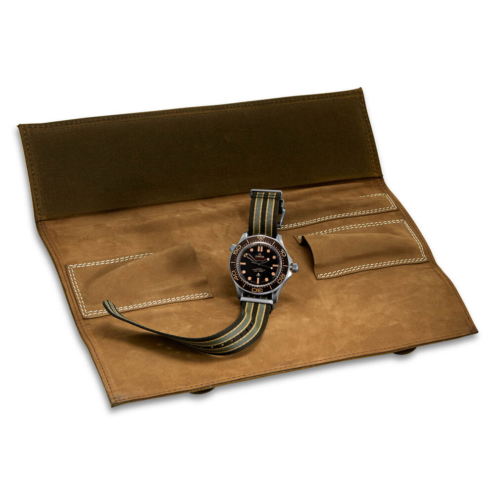 OMEGA Seamaster Bond Brown Dial Titanium Case NATO Strap Watch image number 6