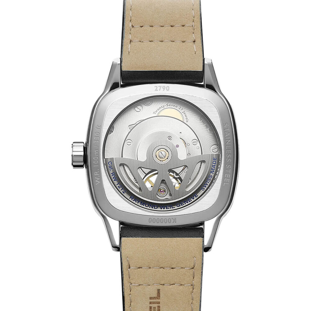 Raymond Weil Freelancer 40mm Blue Dial Black Leather Strap Watch