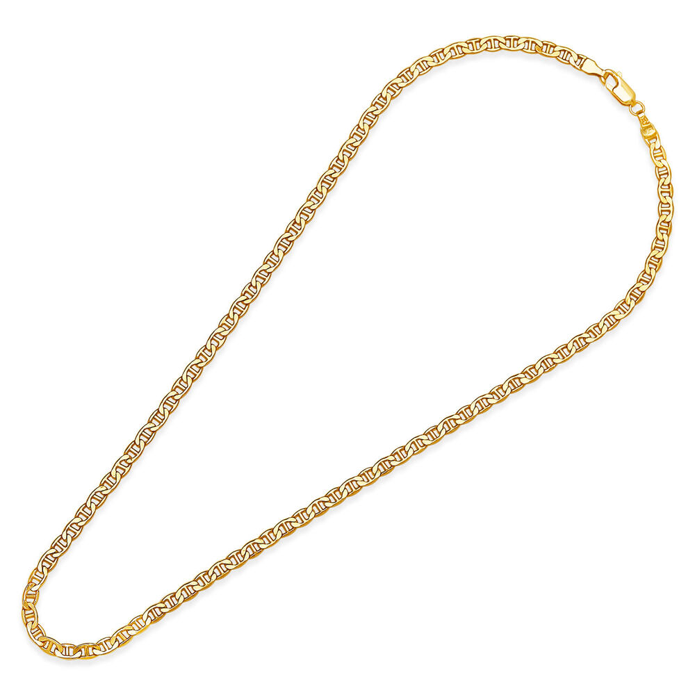 9ct Yellow Gold 18'  Marine Light Hollow Chain Necklace image number 2