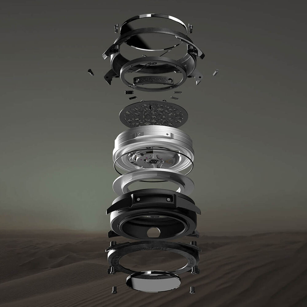 NORQAIN Wild ONE All Black Automatic 42mm Dial Rubber Strap Watch image number 5