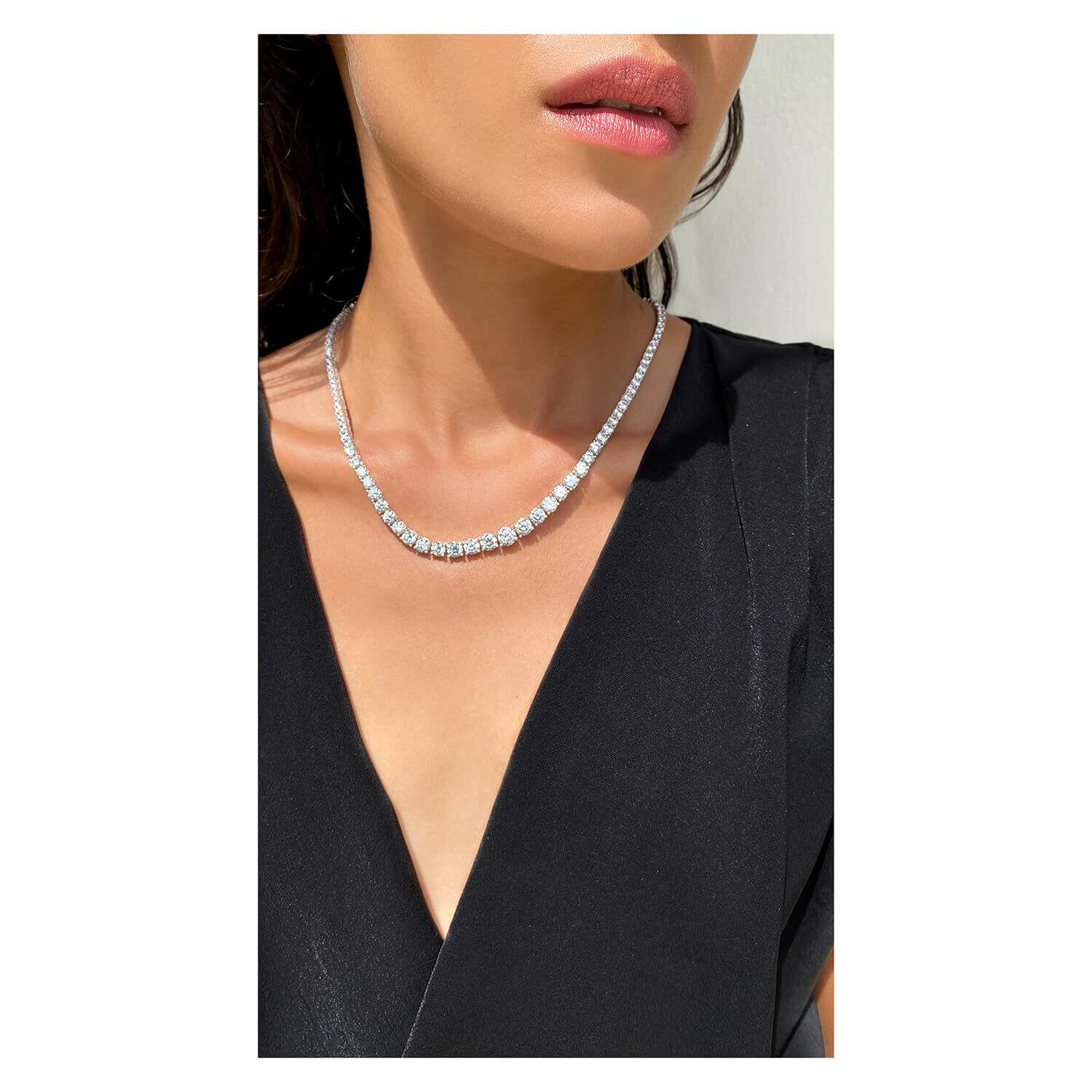 Small diamond discount tennis chain