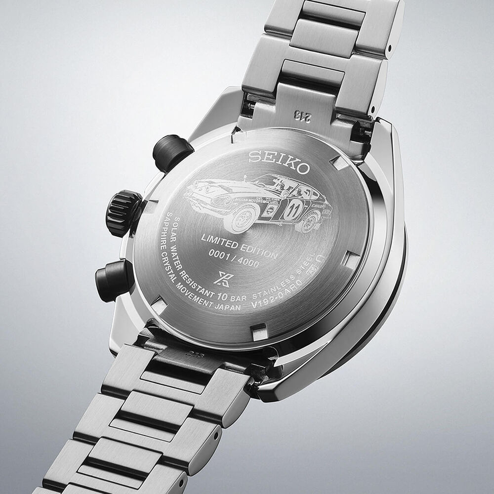 Seiko Prospex Solar Speedtimer x DATSUN Fairlady Z Limited Edition 41.4mm Dial Bracelet Watch image number 7