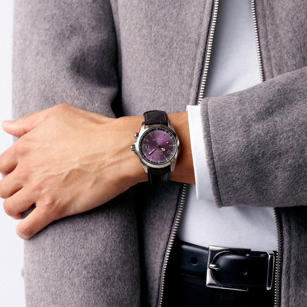 Seiko 145th Anniversary Alpinist Mechanical Limited Edition Edo Purple Watch
