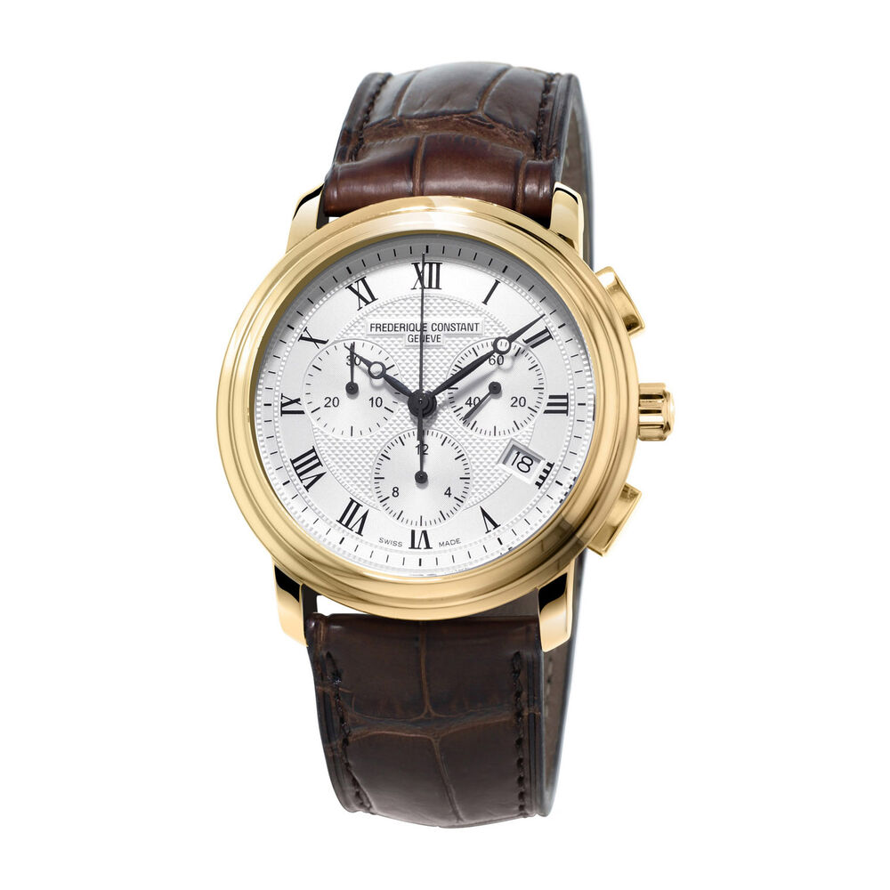 Frederique Constant Classics Chronograph Quartz Steel & Gold Watch image number 0