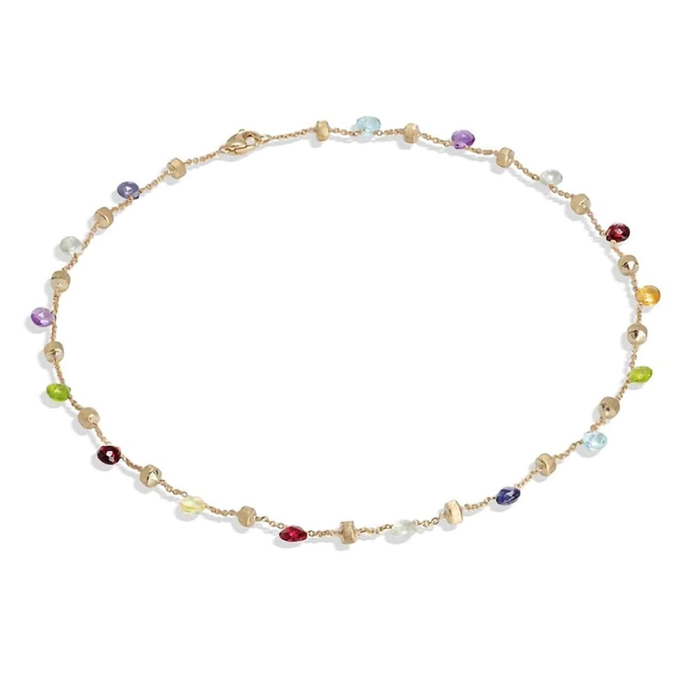 Marco Bicego Paradise 18ct Yellow Gold Mixed Stone Single Strand Necklace image number 0