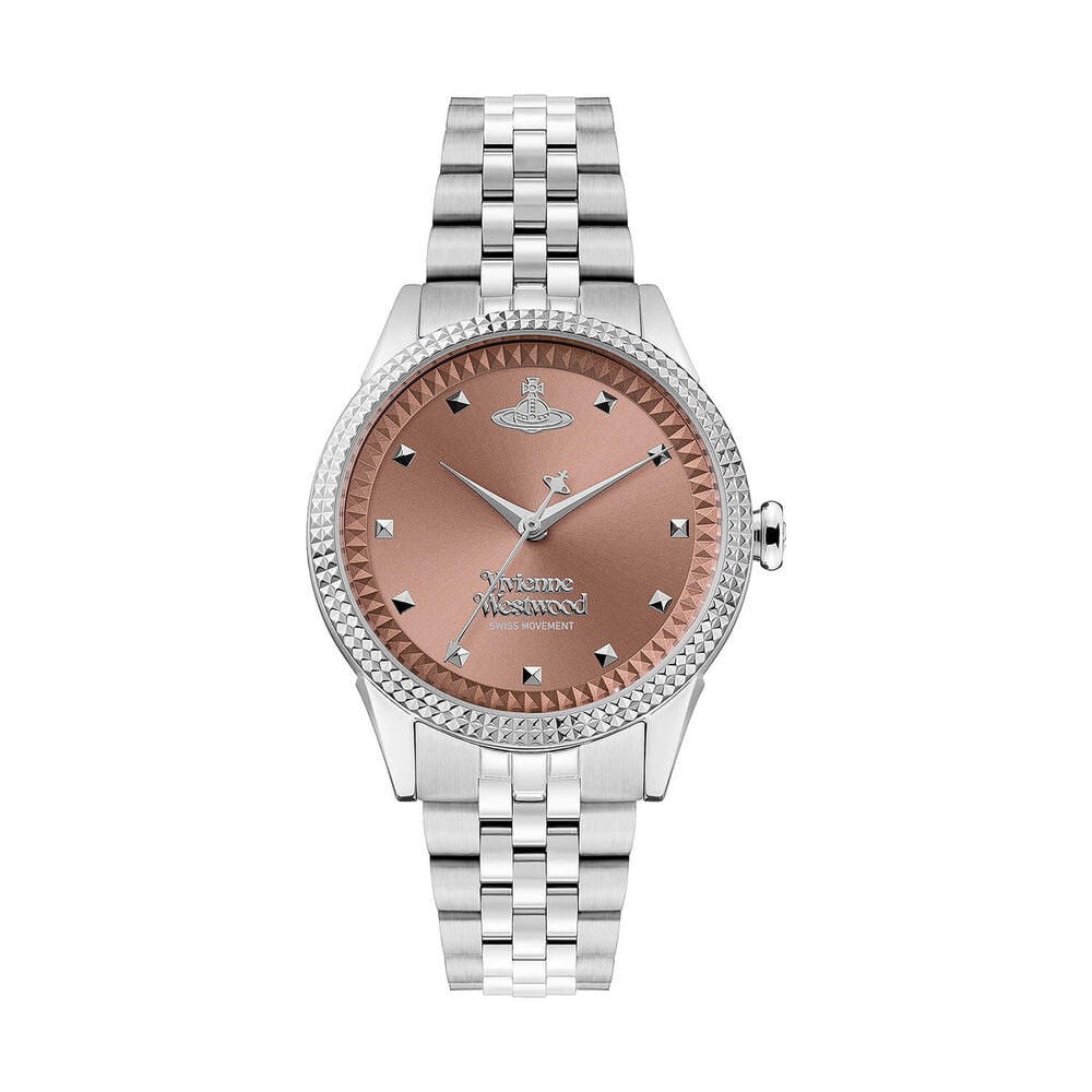 Vivienne Westwood Little Seymour 32mm Dusty Pink Dial Steel Bracelet Watch image number 0