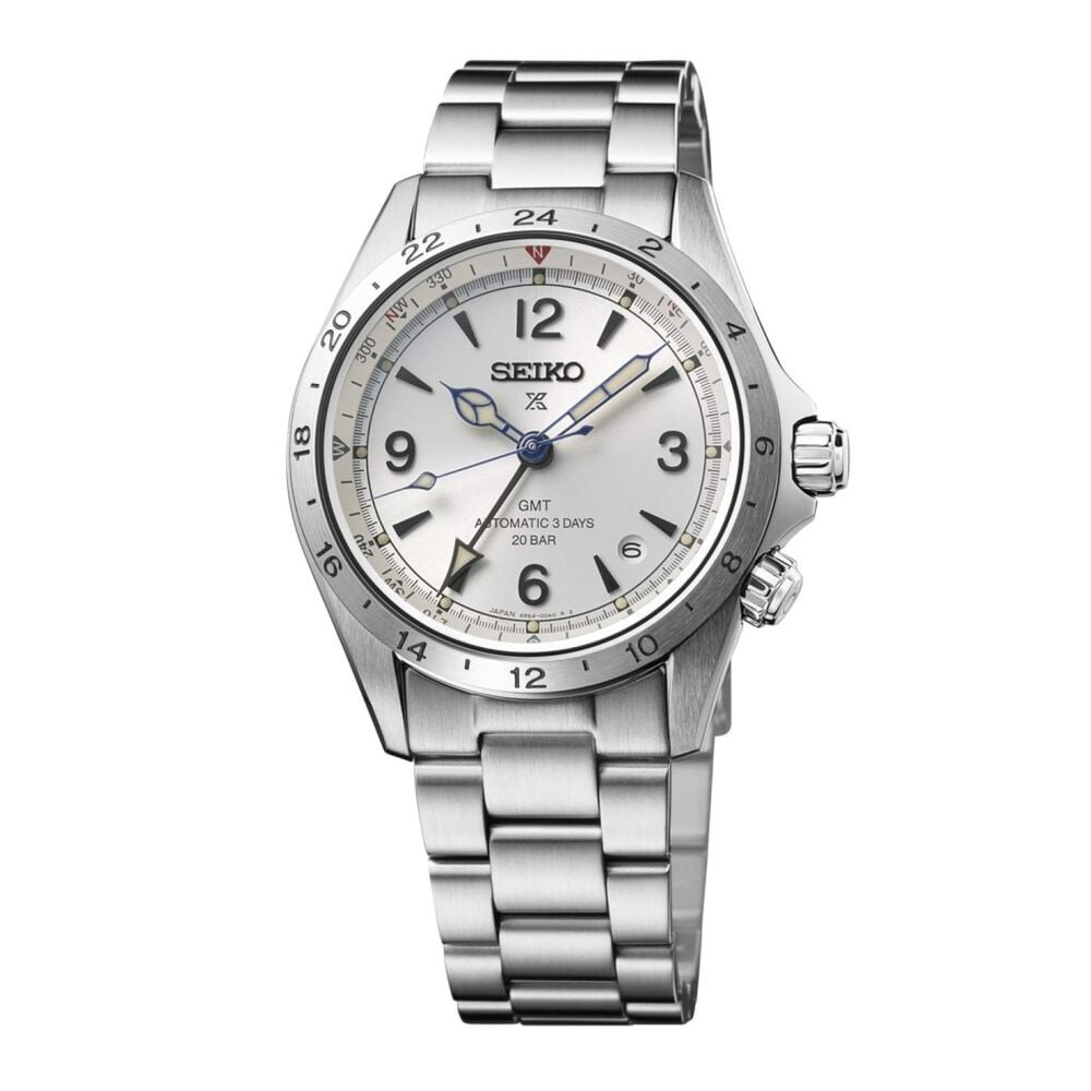 Seiko Prospex Alpinist Limited Edition GMT 39.5mm Silver Dial Bracelet Watch image number 0
