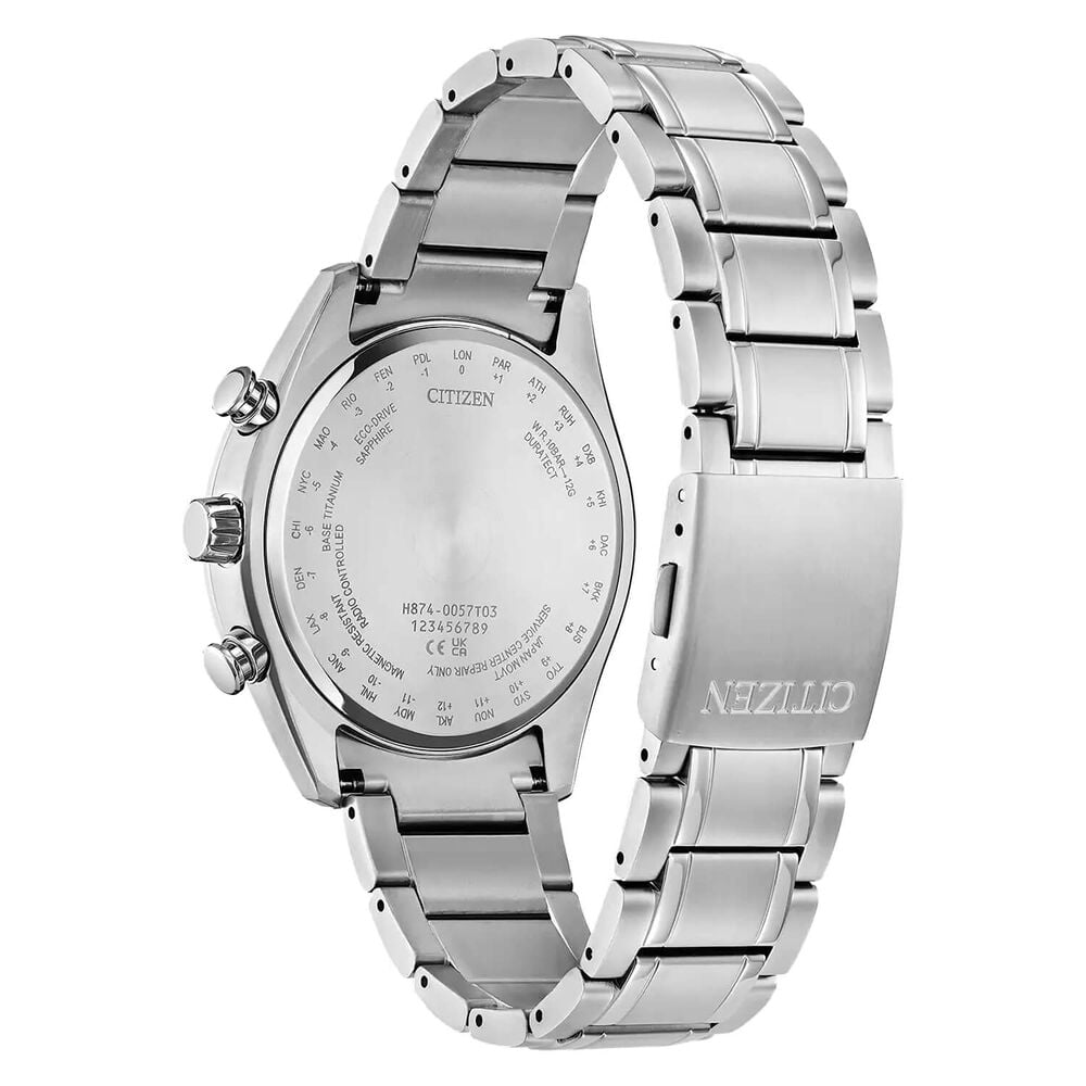 Citizen Tsuki-Yomi 43mm Red Dial Titanium Bracelet Watch