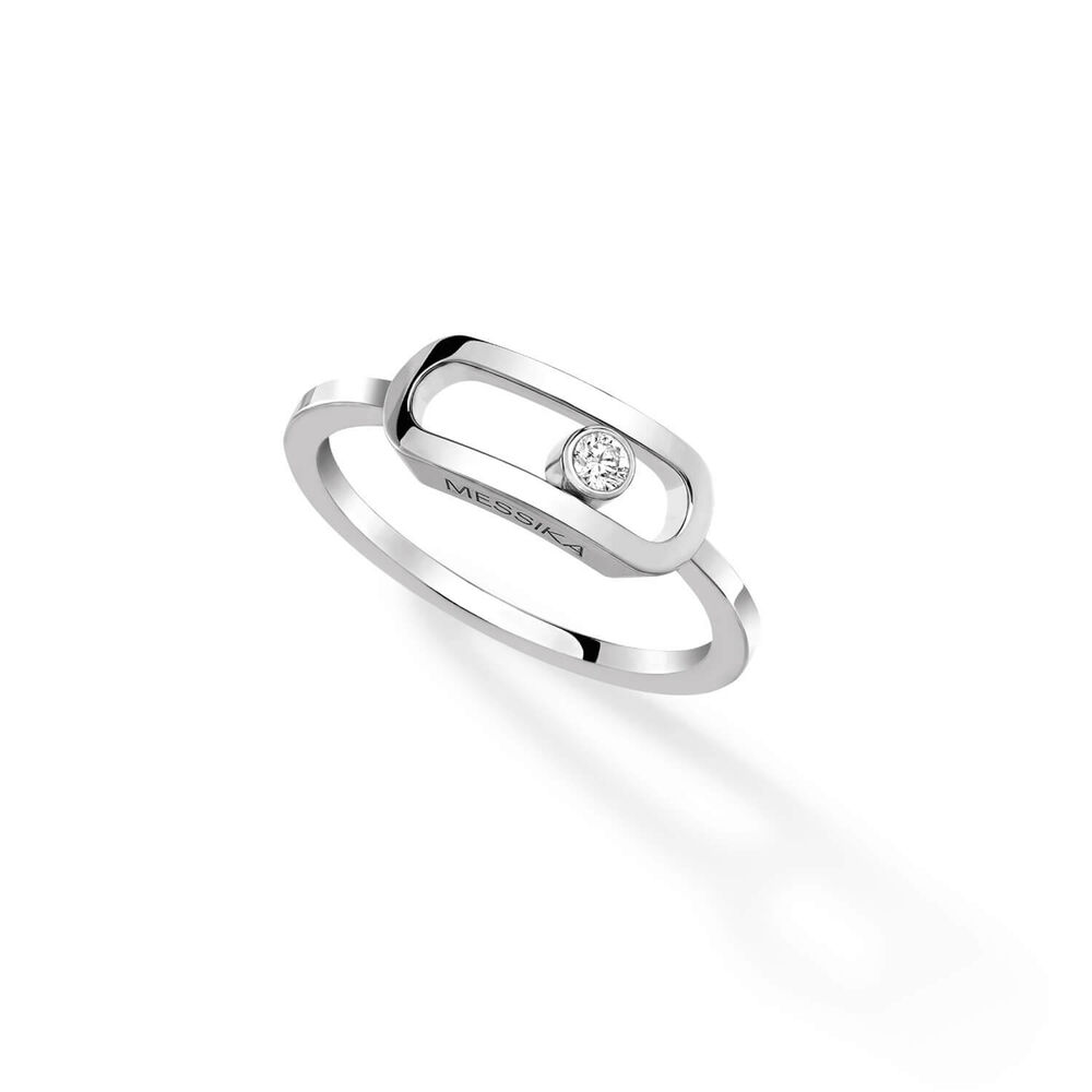 Messika Move Uno 18ct White Gold 0.06ct Diamond Ring (Size M)