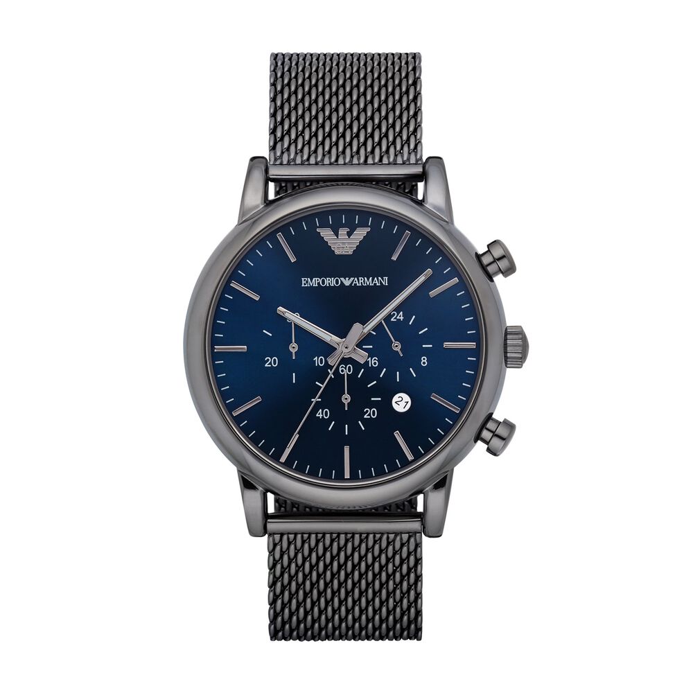 Emporio Armani Men's Gunmetal Grey Chronograph Bracelet Watch