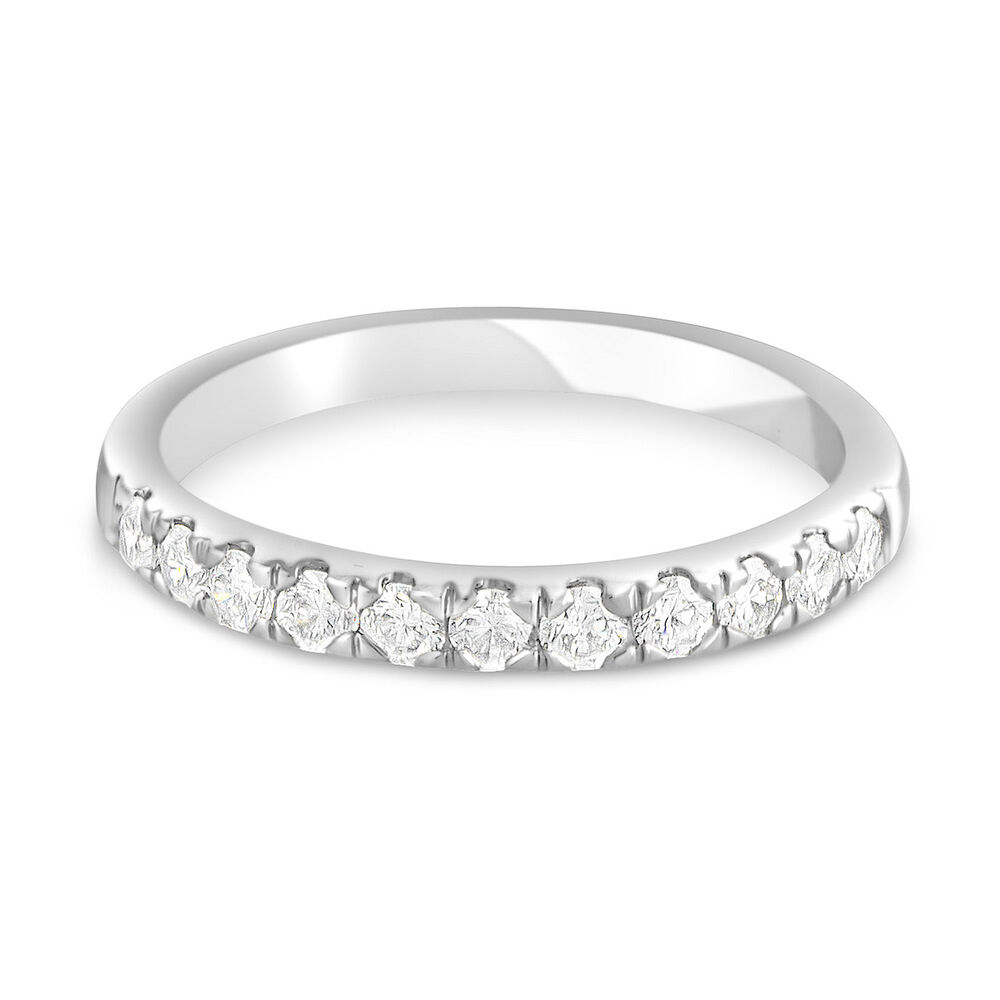 Ladies' Platinum 0.40 Carat Diamond Claw Set Wedding Ring image number 4