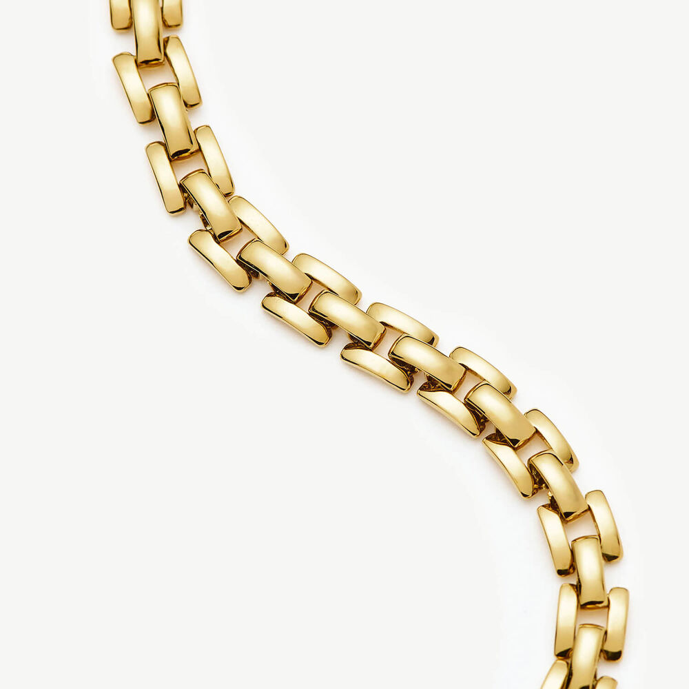 Missoma 18ct Gold Plated Steel Timepiece Link Chain Bracelet