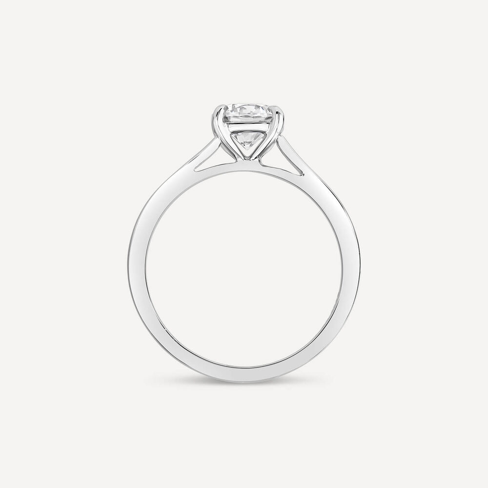 18ct White Gold Lab Grown 1ct Round Brilliant Diamond Engagement Ring image number 3