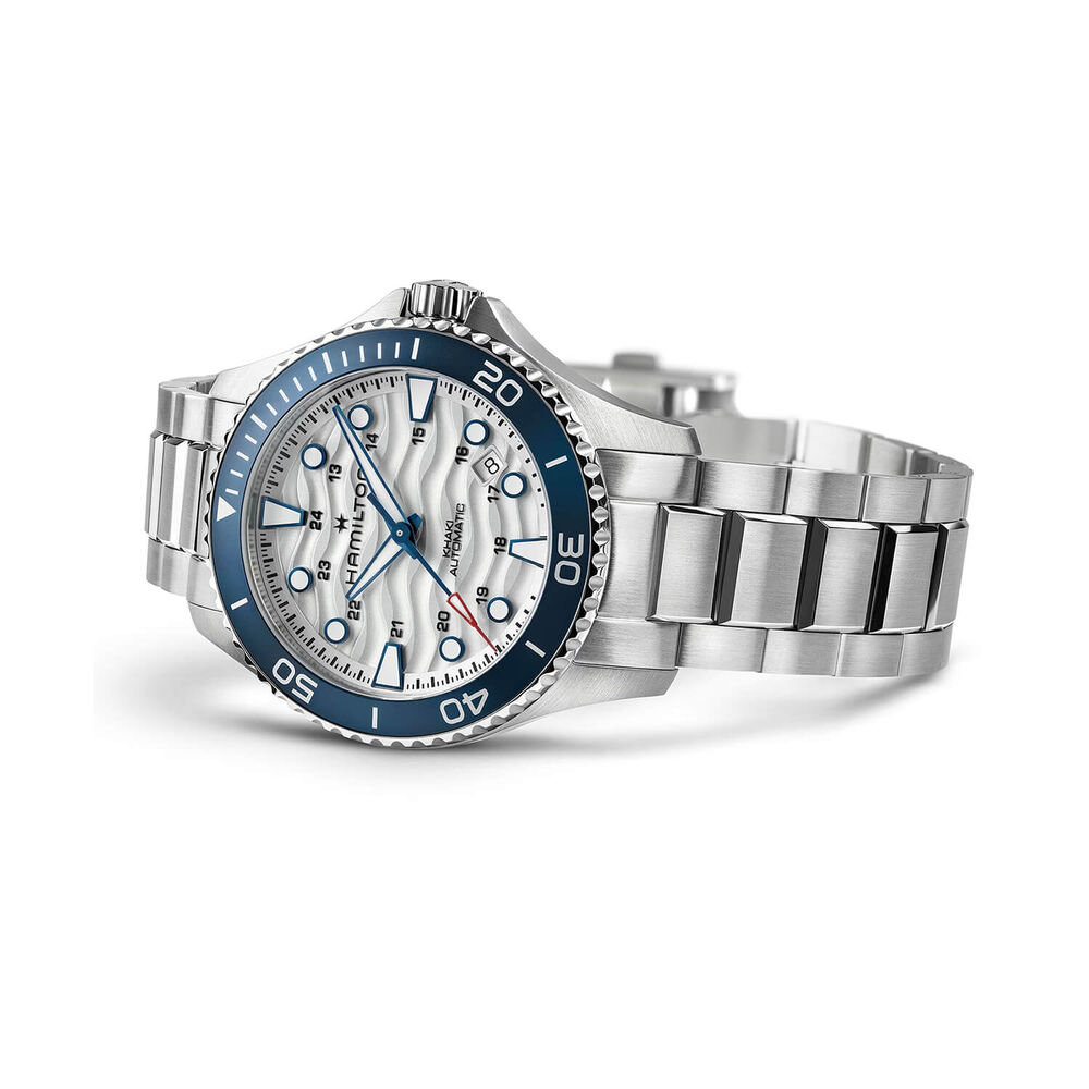 Hamilton Khaki Navy Scuba Auto 40mm White Dial Steel Bracelet Watch