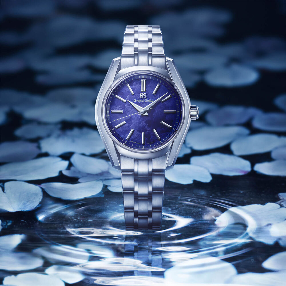 Grand Seiko Cherry Blossom 'Hana-Ikada Blue' 32mm Dial Steel Bracelet Watch