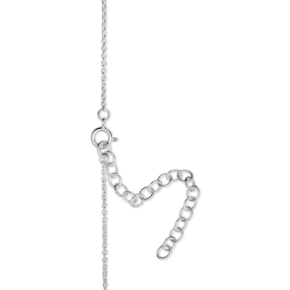 Silver Cubic Zirconia Triple Circle Pendant (Chain Included) image number 2