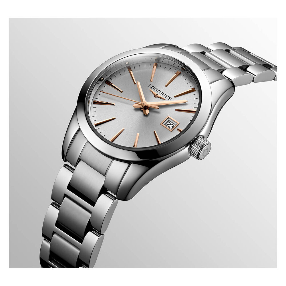 Longines Conquest Classic Stainless Steel 29.5mm Ladies Watch image number 4