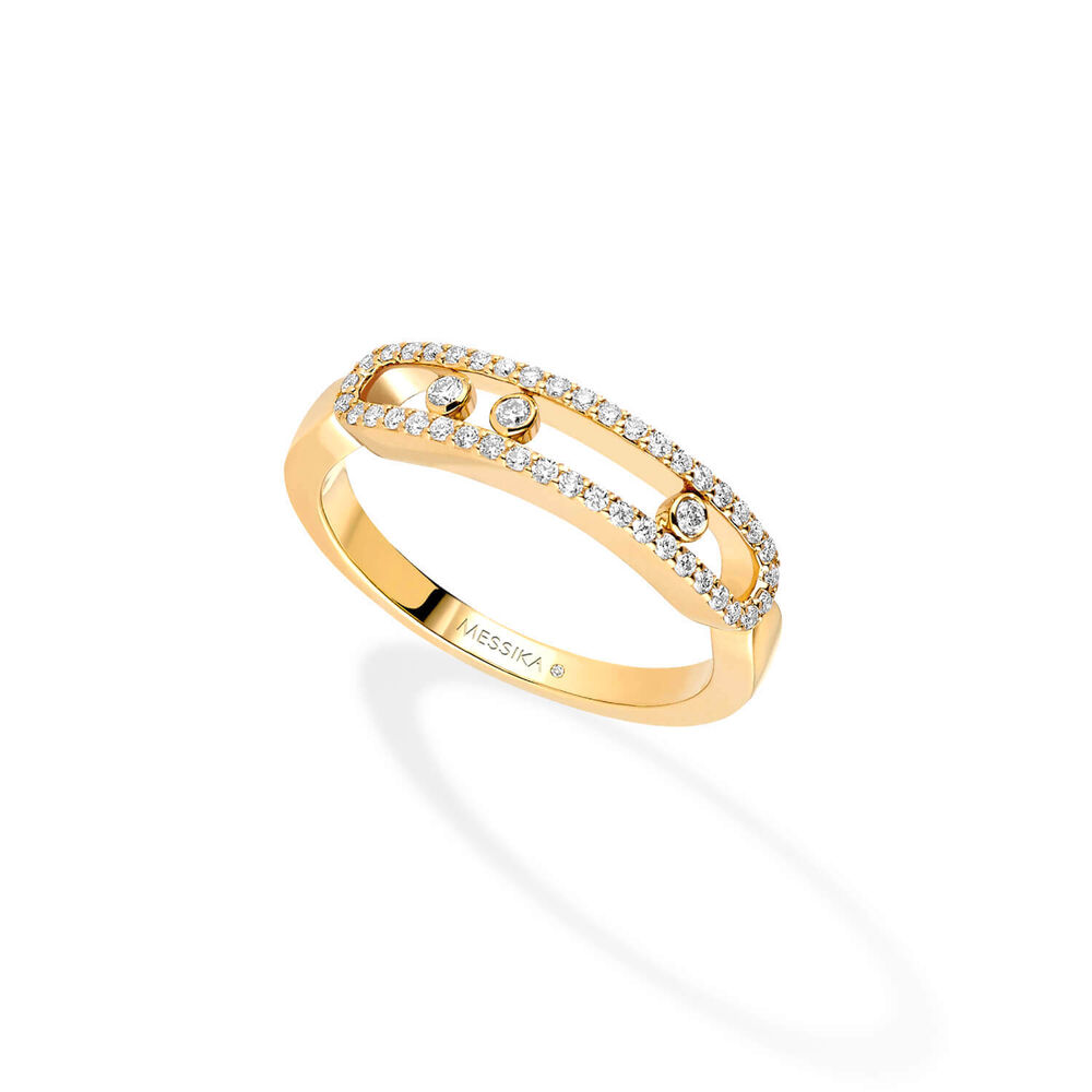 Messika Baby Move 18ct Yellow Gold 0.25ct Pave Diamond Ring image number 0