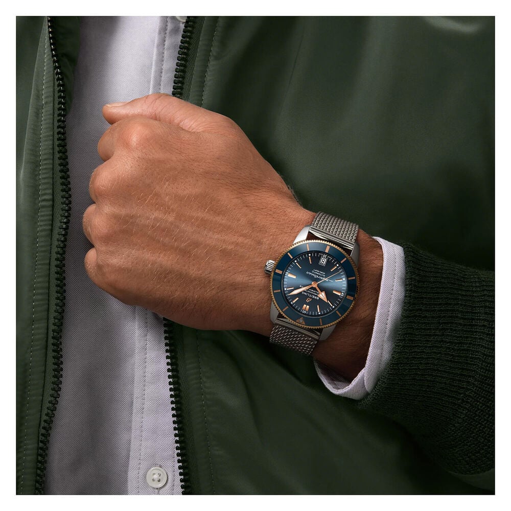 Breitling Superocean Heritage 42mm Blue Detail Steel Case Watch image number 4